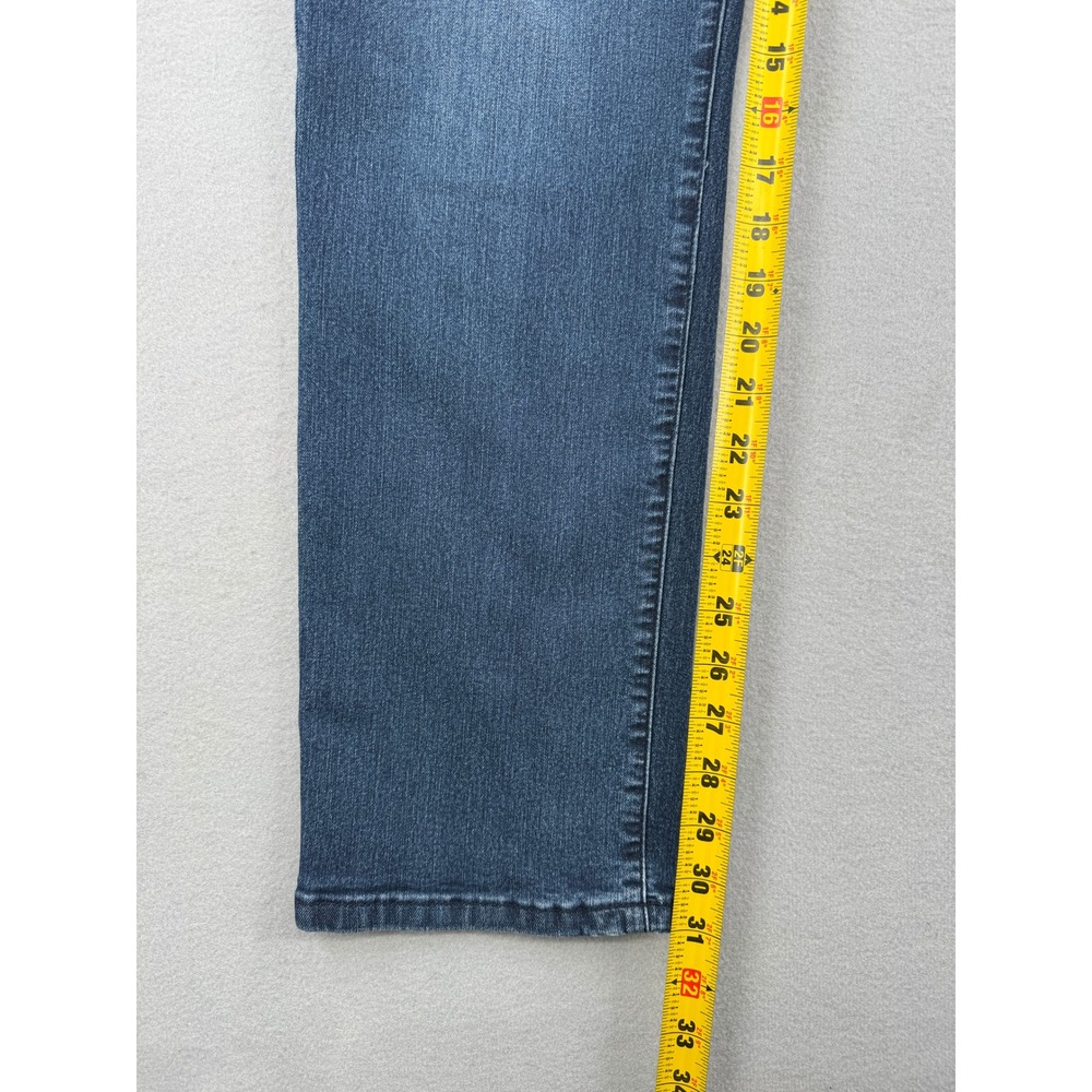 Democracy Ab Solution Straight Leg Jeans Womens 10T Tall (32x31) Blue Denim - Picture 7 of 10